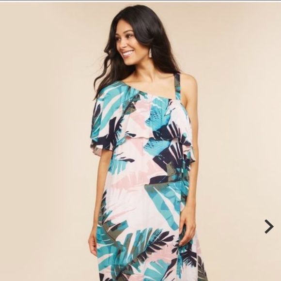 NWT MOTHERHOOD Tropical Nursing Dress - Picture 3 of 5